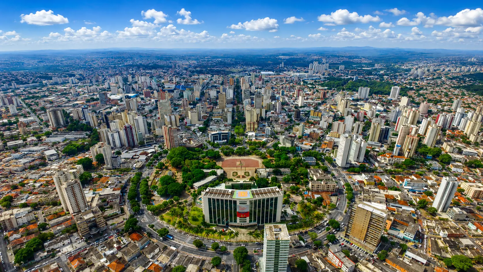 Vista aérea da região central de Goiânia